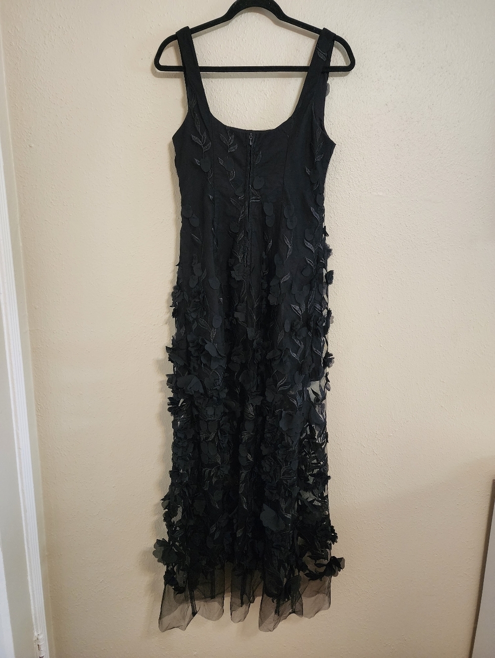 Show Me Your Mumu Stephanie Black 3D Floral Dress M Wedding Party Prom Formal - Picture 10 of 12